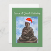 Buddha Weihnachten! Feiertagskarte (Vorne/Hinten)