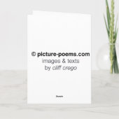 BUDDHA-WEIHNACHTEN: Manchmal ein Gedicht… Feiertagskarte (Rückseite)