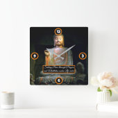 Buddha-Weisheit Quadratische Wanduhr (Zuhause)