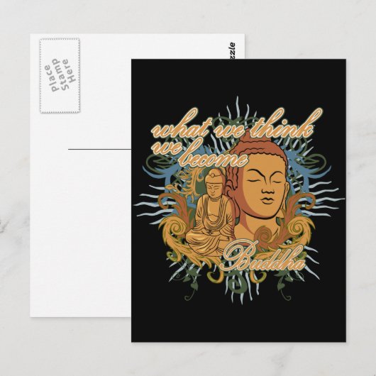 Buddha wird Zitat Postkarte (Vorne/Hinten)