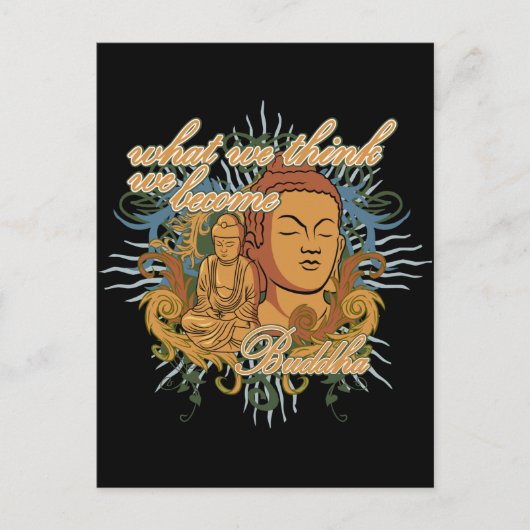 Buddha wird Zitat Postkarte (Vorderseite)