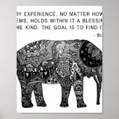 Buddha Wisdom Elephant Poster (Vorne)