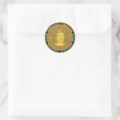 Buddha Wisdom Runder Aufkleber (Tasche)