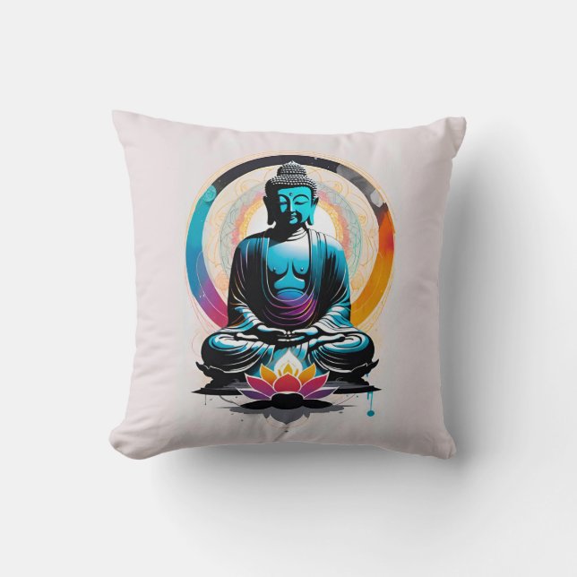 Buddha Zen Art Kissen (Vorderseite)