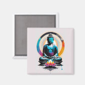 Buddha Zen Art Magnet (Vorderseite/Rückseite)