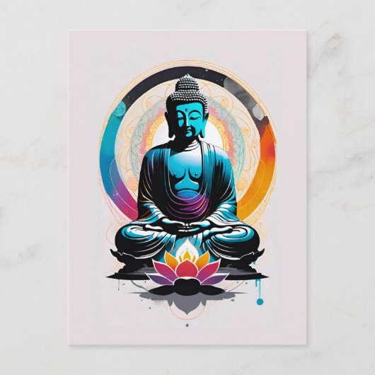 Buddha Zen Art Postkarte (Vorderseite)