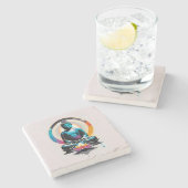 Buddha Zen Art Steinuntersetzer (Seitenansicht)