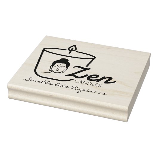 Buddha Zen Candle Kleines Geschäft, maßgeschneider Gummistempel (Stempel)