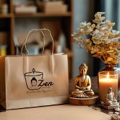 Buddha Zen Candle Kleines Geschäft, maßgeschneider Gummistempel