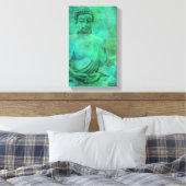 Buddha Zen Garden in der Leinwand Blau und Grün (Insitu (Schlafzimmer))