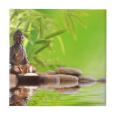 Buddha Zen Ruhe Garten Fliese (Vorderseite)