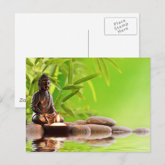 Buddha Zen Ruhe Garten Postkarte (Vorne/Hinten)