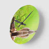 Buddha Zen Ruhe Garten Runde Wanduhr (Winkel)