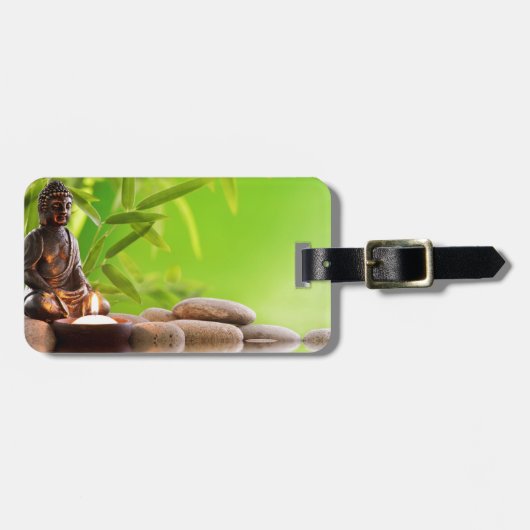 Buddha-Zen-Ruhegarten Gepäckanhänger (Vorderseite horizontal)