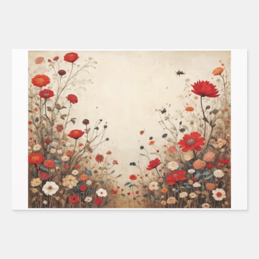 Buddha, Zen-Tempel und Blume - Geschenkpapier Set (Vorderseite 3)