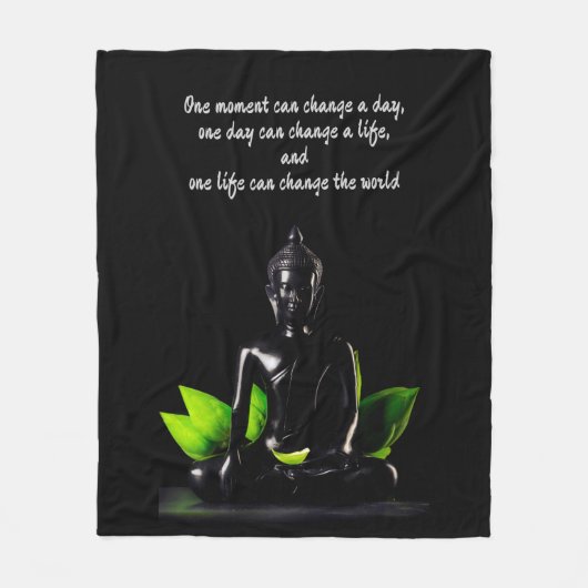 Buddha Zitat 2 Vlies-Decke Fleecedecke (Vorderseite)