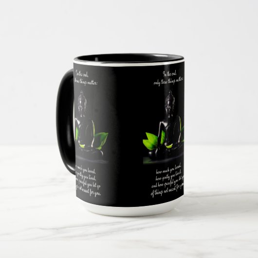 Buddha Zitat 3 Tasse (Vorderseite Links)