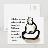 Buddha-Zitat: Alles, was wir sind Postkarte (Vorne/Hinten)