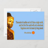 Buddha Zitat - Der Weg ist nicht in den Himmel ... Postkarte (Vorne/Hinten)