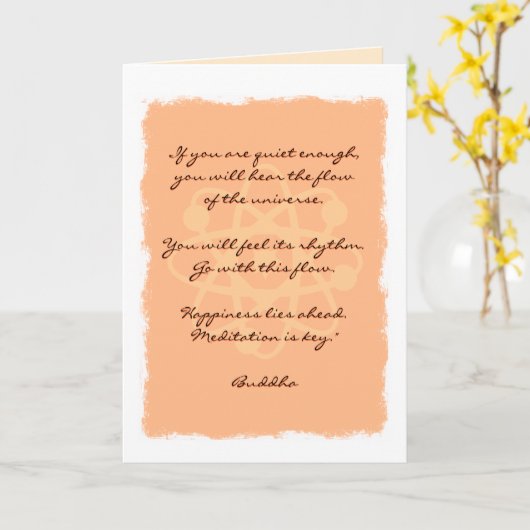 Buddha Zitat Karte (Gelbe Blume)