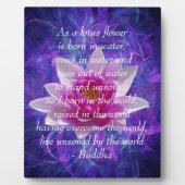 Buddha Zitat Lotus Blume Fotoplatte (Vorderseite)