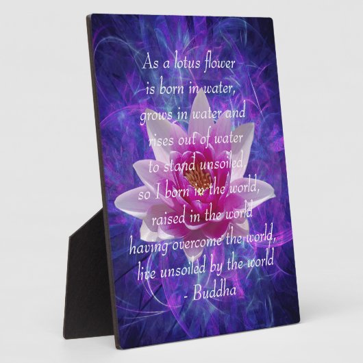 Buddha Zitat Lotus Blume Fotoplatte (Seite)