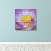 Buddha Zitat Lotus Blume Leinwanddruck (Insitu (Holzboden))