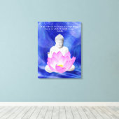 Buddha Zitat Lotus Blume Leinwanddruck (Insitu (Holzboden))