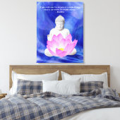 Buddha Zitat Lotus Blume Leinwanddruck (Insitu (Schlafzimmer))