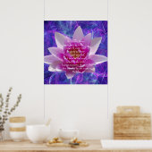 Buddha Zitat Lotus Blume Poster (Küche)