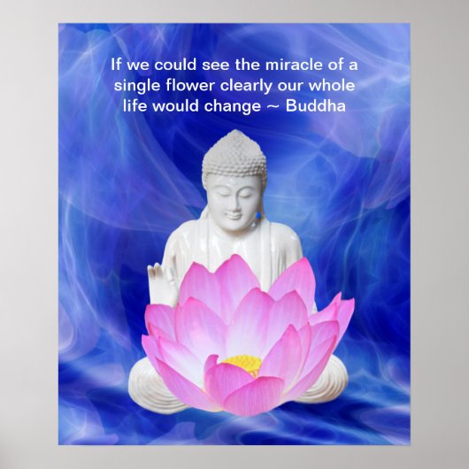 Buddha Zitat Lotus Blume Poster (Vorne)