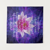 Buddha Zitat Lotus Blume Wandteppich (Vorderseite (Horizontal))