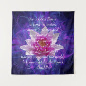 Buddha Zitat Lotus Blume Wandteppich (Vorderseite)