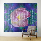 Buddha Zitat Lotus Blume Wandteppich (Beispiel (Horizontal))