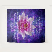 Buddha Zitat Lotus Blume Wandteppich (Vorderseite (Horizontal))