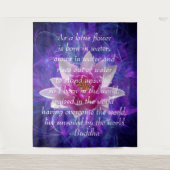 Buddha Zitat Lotus Blume Wandteppich (Vorderseite)