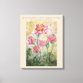 Buddha Zitat Lotus Wasserfarbene Leinwand Kunst, D