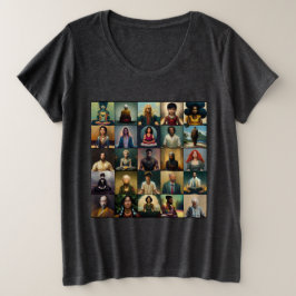 Buddha Zitat: Meditat, sei nicht sorglos Große Größe T-Shirt