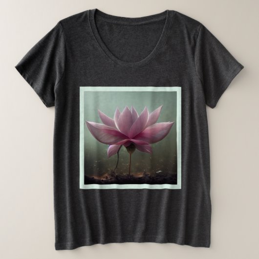 Buddha Zitat: Meinungen 2 Seiten PINK lotus Große Größe T-Shirt (Design vorne)