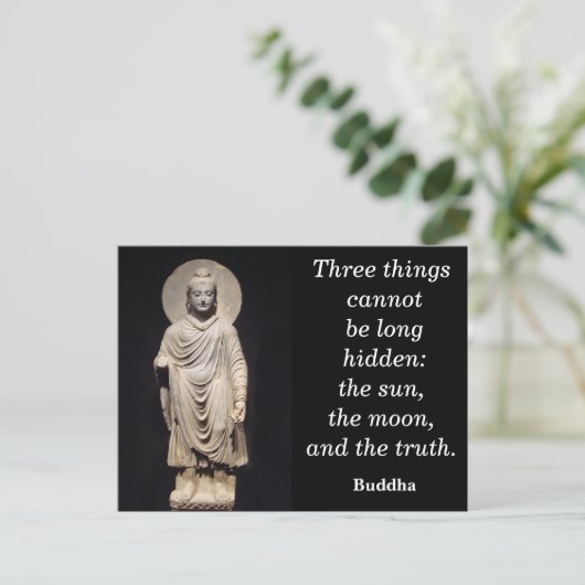 Buddha-Zitat - Postkarte (Stehend Vorderseite)