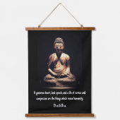Buddha Zitat Wandteppich Mit Holzrahmen (Vorderseite)