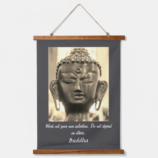 Buddha Zitat Wandteppich Mit Holzrahmen (Vorderseite)