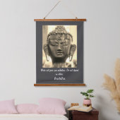 Buddha Zitat Wandteppich Mit Holzrahmen (Schlafzimmer)