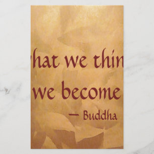 Buddha-Zitat; Was wir denken, werden wir