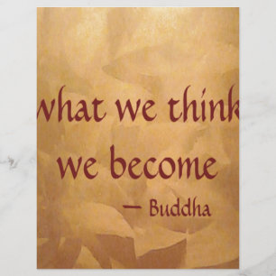 Buddha-Zitat; was wir denken zu werden