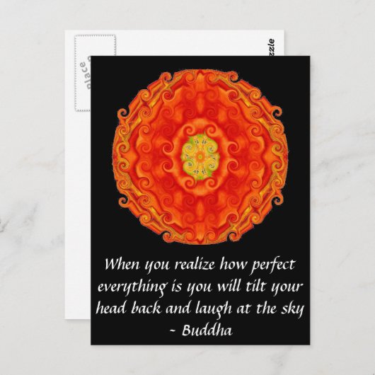 Buddha Zitat - Wenn Sie erkennen, wie perfekt..... Postkarte (Vorne/Hinten)