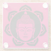 Buddha Zuhause und Leben Glasuntersetzer (Rückseite)