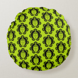 Buddha Zuhause und Leben Rundes Kissen