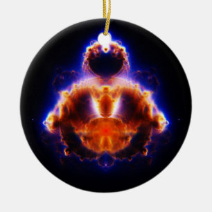Buddhabrot Karte Mandelbrot Set Gautama Buddha Keramikornament