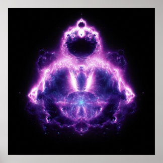 Buddhabrot Mandelbrot Set Gautama Buddha Poster